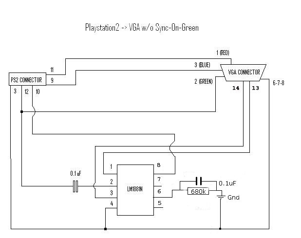 rgb to vga converter circuit diagram